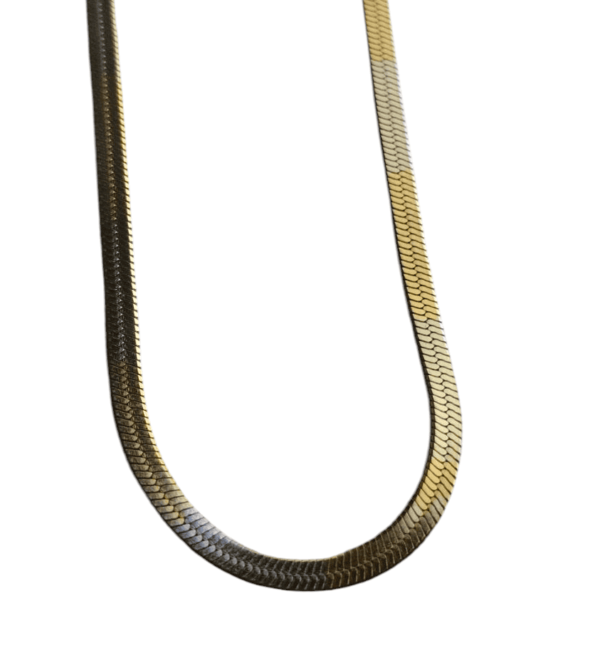 Stylish Dual Tone Gold Silver Plated Snake Chain for Men - Image 4